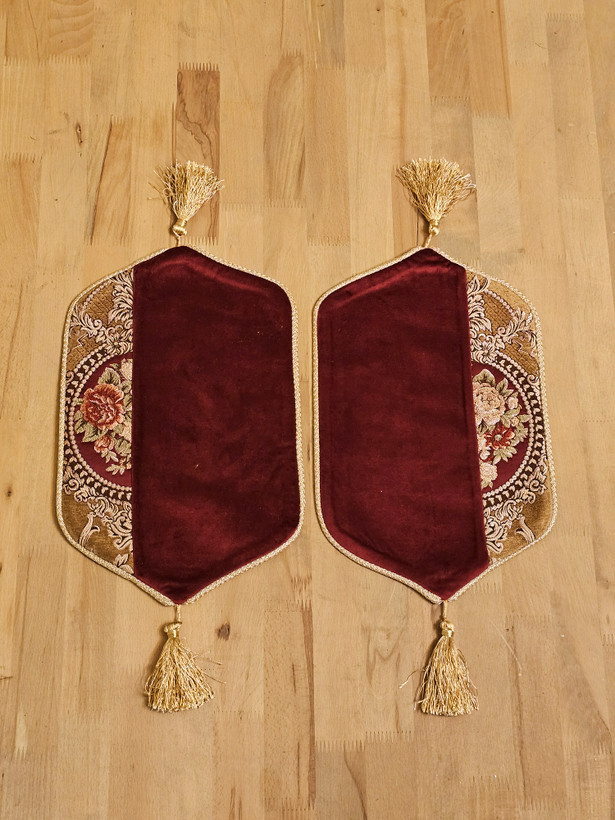 عسلی مخمل زرشکی مدل الیزه