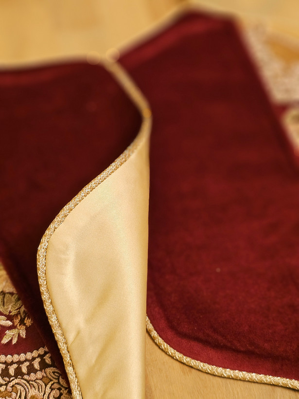 عسلی مخمل زرشکی مدل الیزه